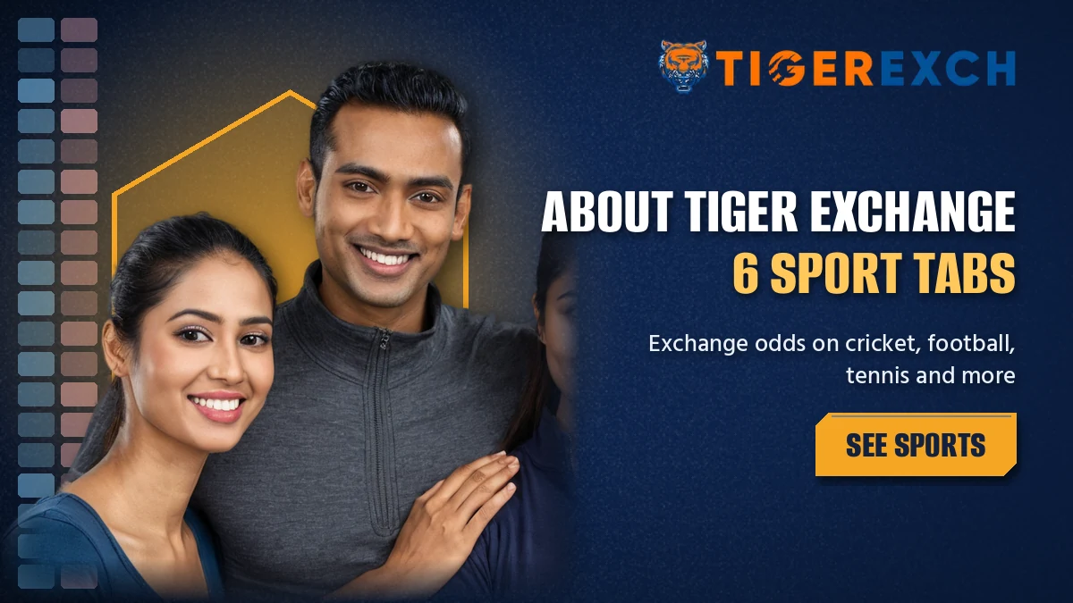 Banner introducing the Tiger Exchange sports exchange and its QTech casino floor
