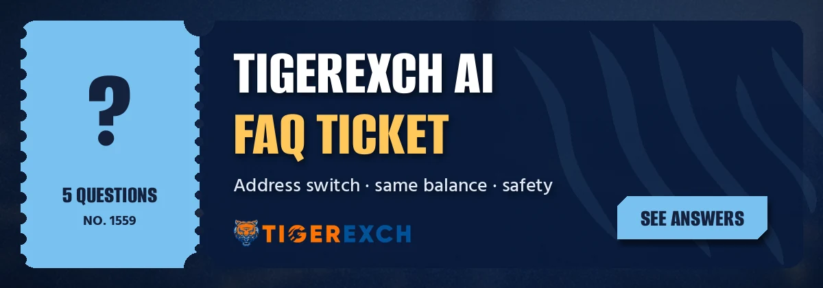 Tigerexch AI questions ticket for Tiger Exchange address switching