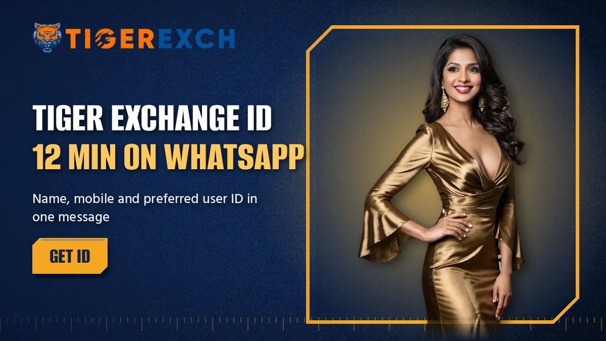 Tiger Exchange ID banner showing the WhatsApp request route to a new wallet login