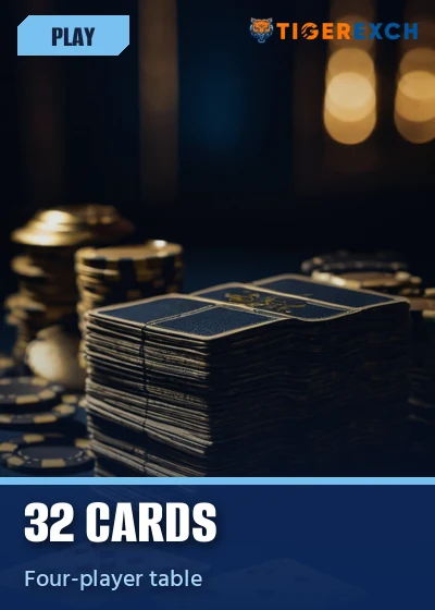 32 Cards four-player table poster on Tiger Exchange