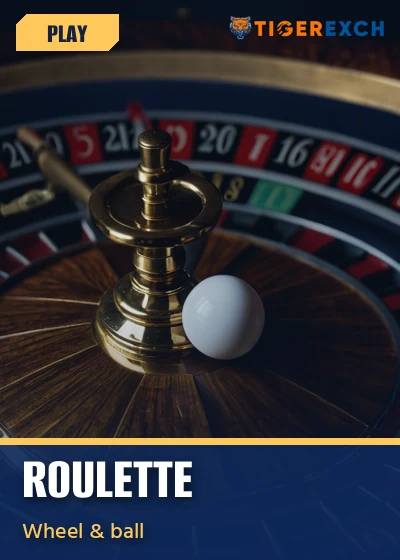 Roulette wheel poster from the Tiger Exch casino floor